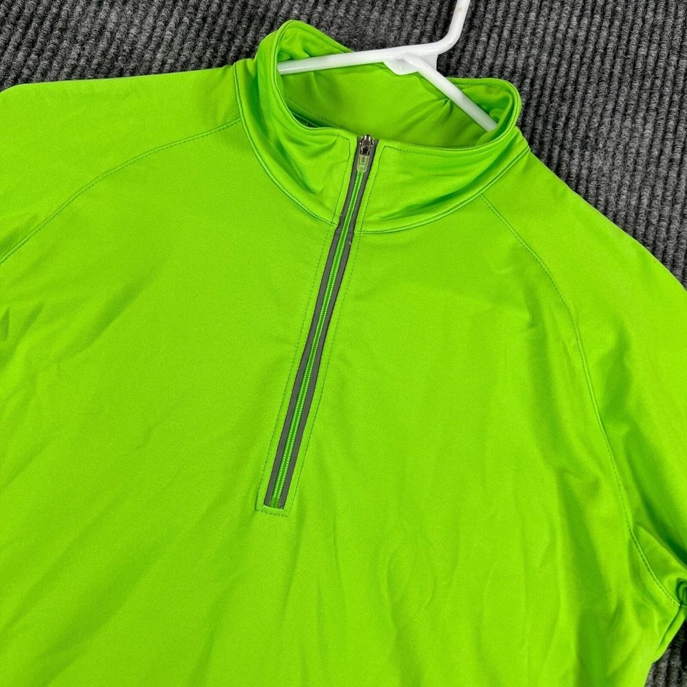 Slazenger Pullover Womens Small Green Long Sleeve 1/4 Zip Mock Neck Golf Casual